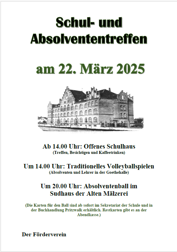 Schul- und Absolvententreffen 2025