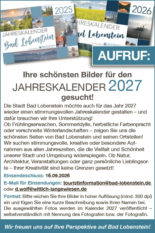 Kalender Bad Lobenstein 2027
