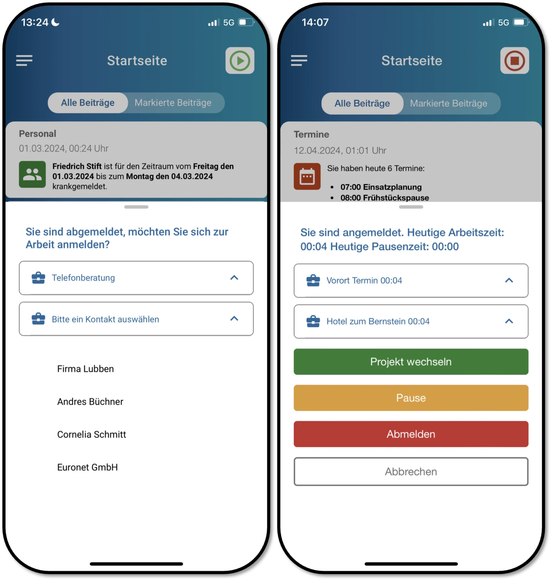 PZF per App