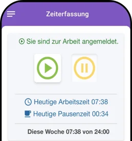 Zeiterfassung per App zugeschnitten