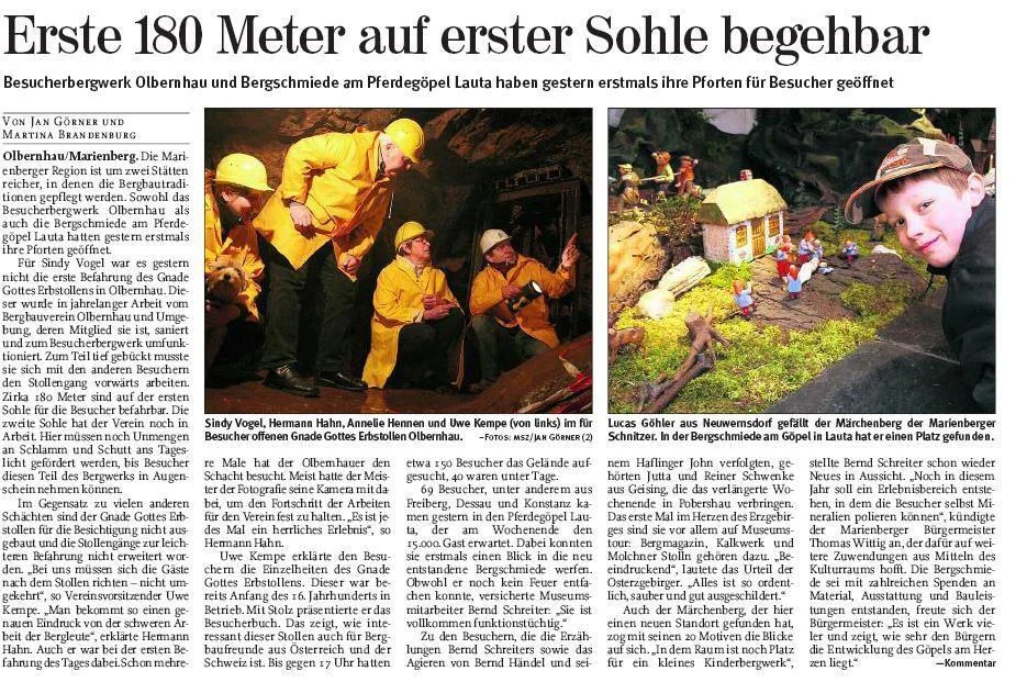 Erste 180 Meter auf erster Sohle begehbar