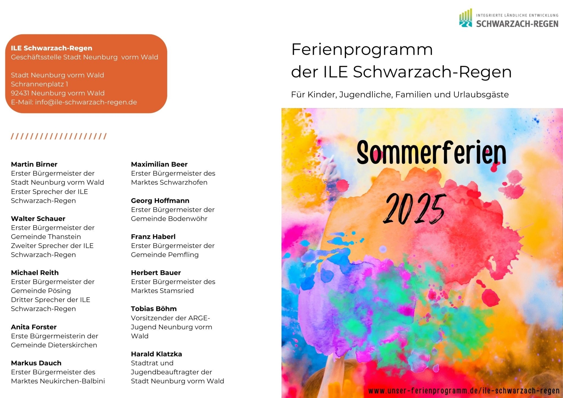 Ferienprogramm Flyer Seite 1