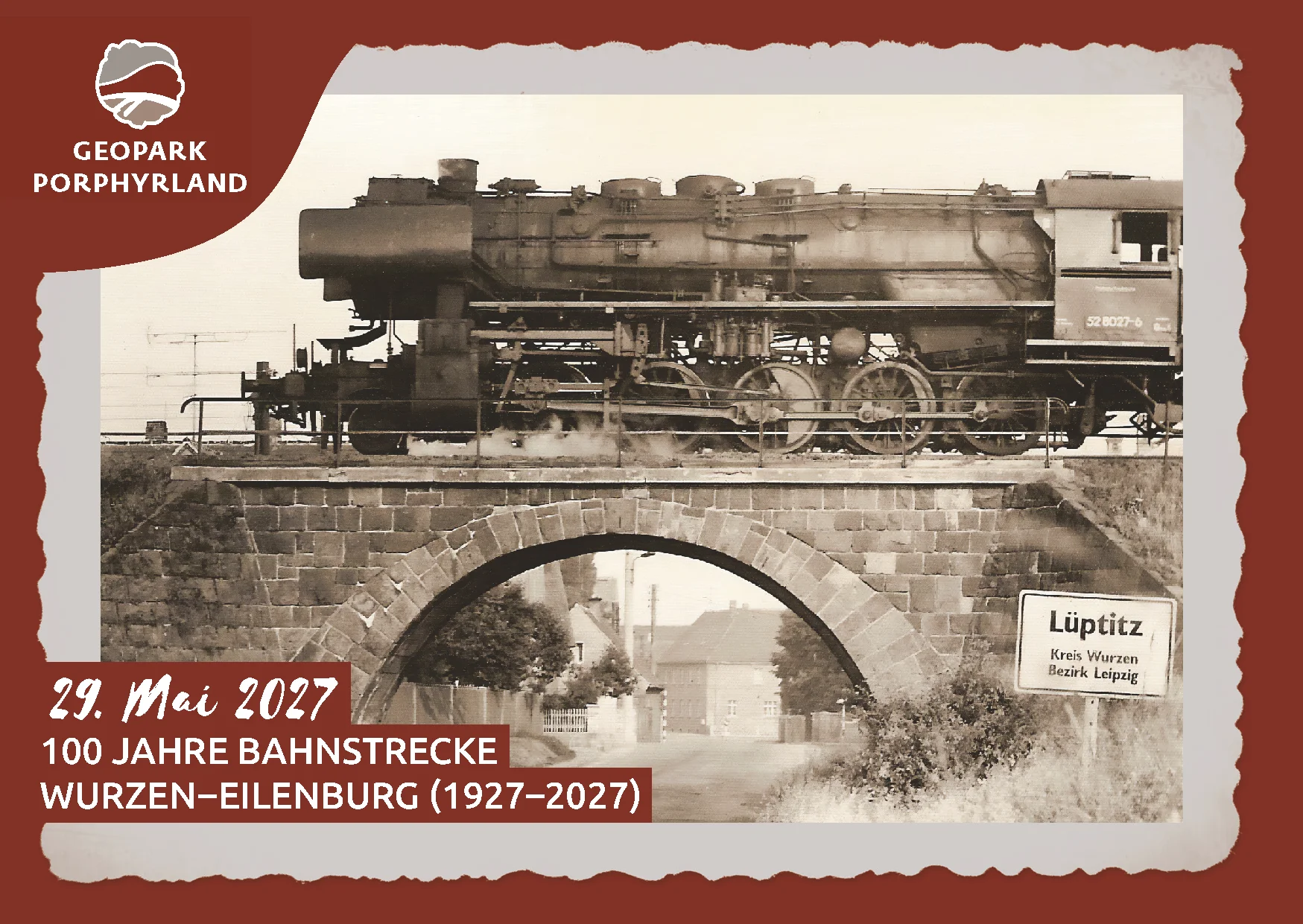 Postkarte 100 Jahre Bahnstrecke Eilenburg-Wurzen