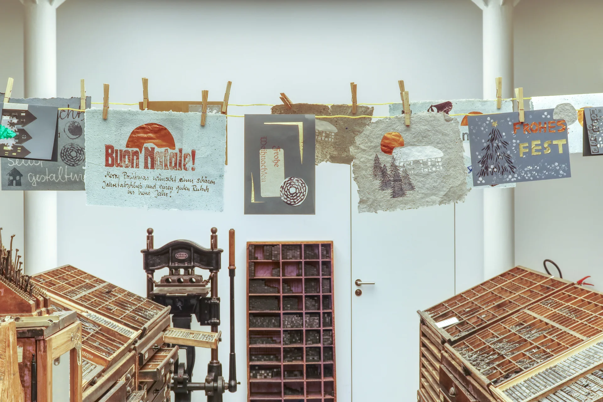Weihnachtskarten zum selbst gestalten. Foto: Museum Pritzwalk