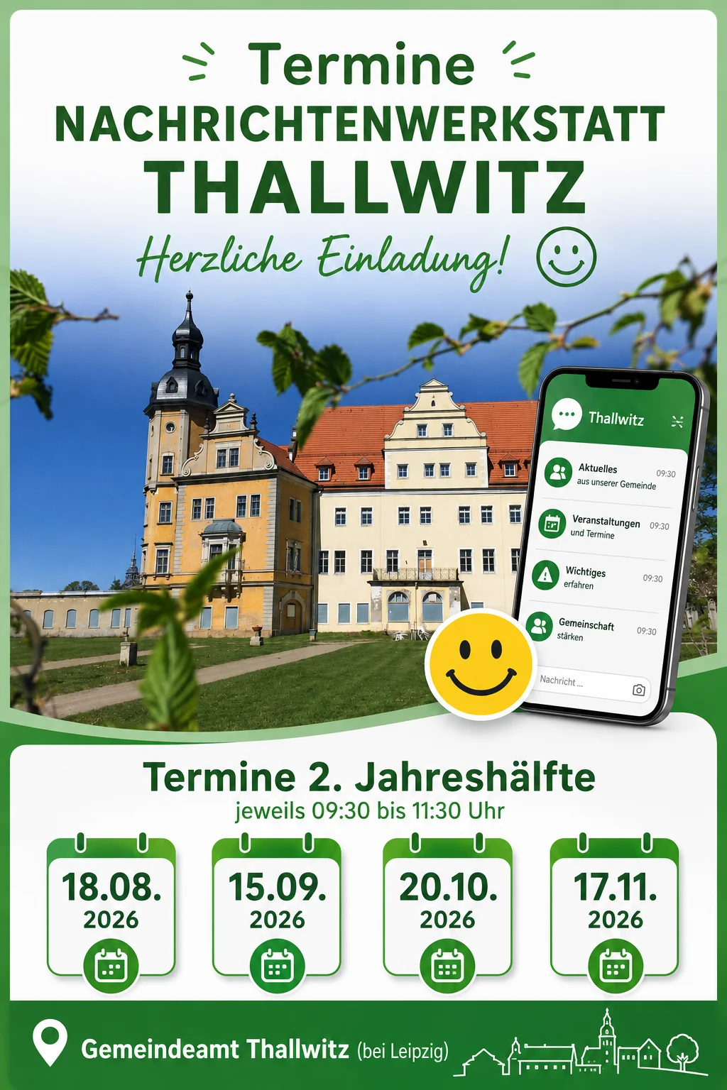 Flyer Nachrichtenwerkstatt Thallwitz