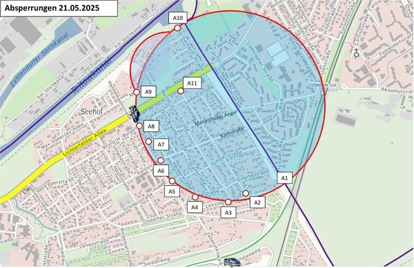 Sperrgebiet für den 21.05.2025