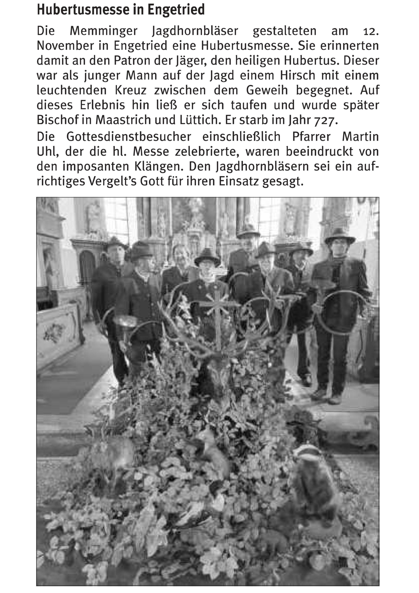 Auszug aus dem Gemeindeblatt Markt Rettenbach