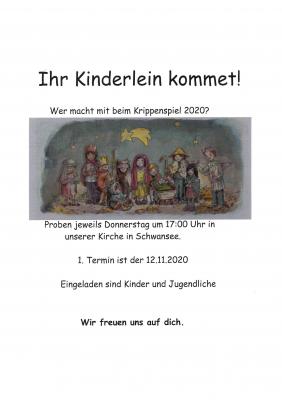 Bild der Meldung: Krippenspiel 2020 Schwansee