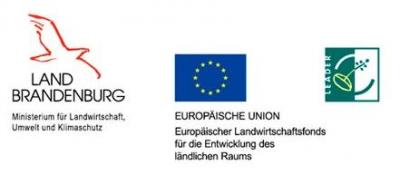 Abbildung Logos: Land Brandenburg, EU, LEADER