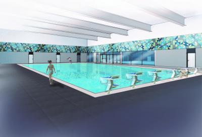 Unser Bild zeigt Visualisierung des Schwimmbeckens (BAUCONZEPT® PLANUNGSGESELLSCHAFT MBH).