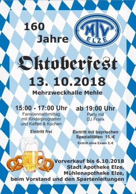 Plakat Oktoberfest 2018