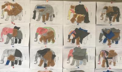 Foto zur Meldung: Elo Elefant und die Zauberhand – ein Projekt mit den Klassen 1a und 1b
