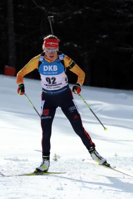 Janina Hettich erstmals in den Top Ten; (hier bei der IBU Biathlon-Weltmeisterschaft in Antholz 2020