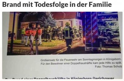Vorschaubild zur Meldung: Spendenaufruf nach Brand einer Doppelhaushälfte in Königsborn