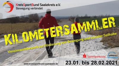 Werbebanner zum Wettbewerb Kilometersammler des KSB Saalekreis