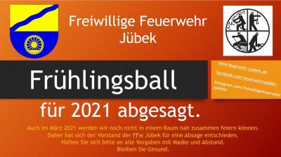 Frühlingsball 2021 in Jübek abgesagt