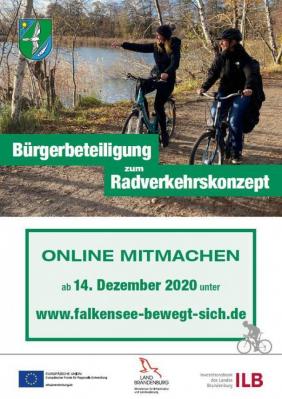 Unser Bild zeigt das Plakat zur Bürgerbeteiligung zum Radverkehrskonzept.
