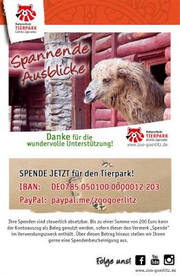 Foto zur Meldung: Spendenaktion "Nachbarschaftshilfe für den Tierpark Görlitz"