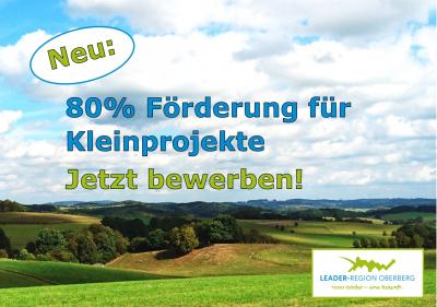 Meldung: 80% Förderung für Kleinprojekte