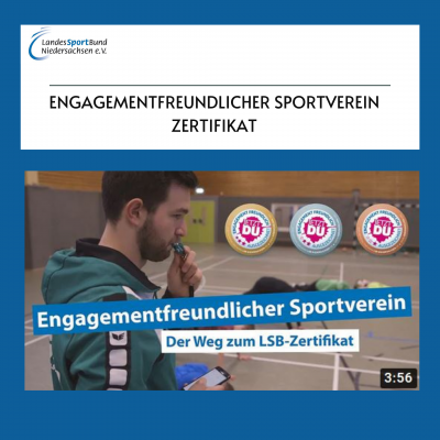 Foto zur Meldung: YouTube Tutorial: Engagementfreundlicher Sportverein - Zertifikat