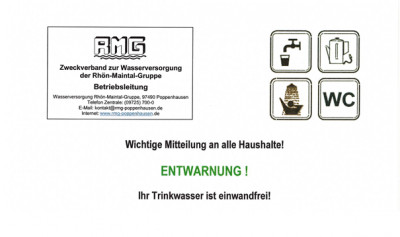 Das Trinkwasser muss nicht mehr abgekocht werden!