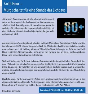 Earth Hour weltweit (Bild vergrößern)