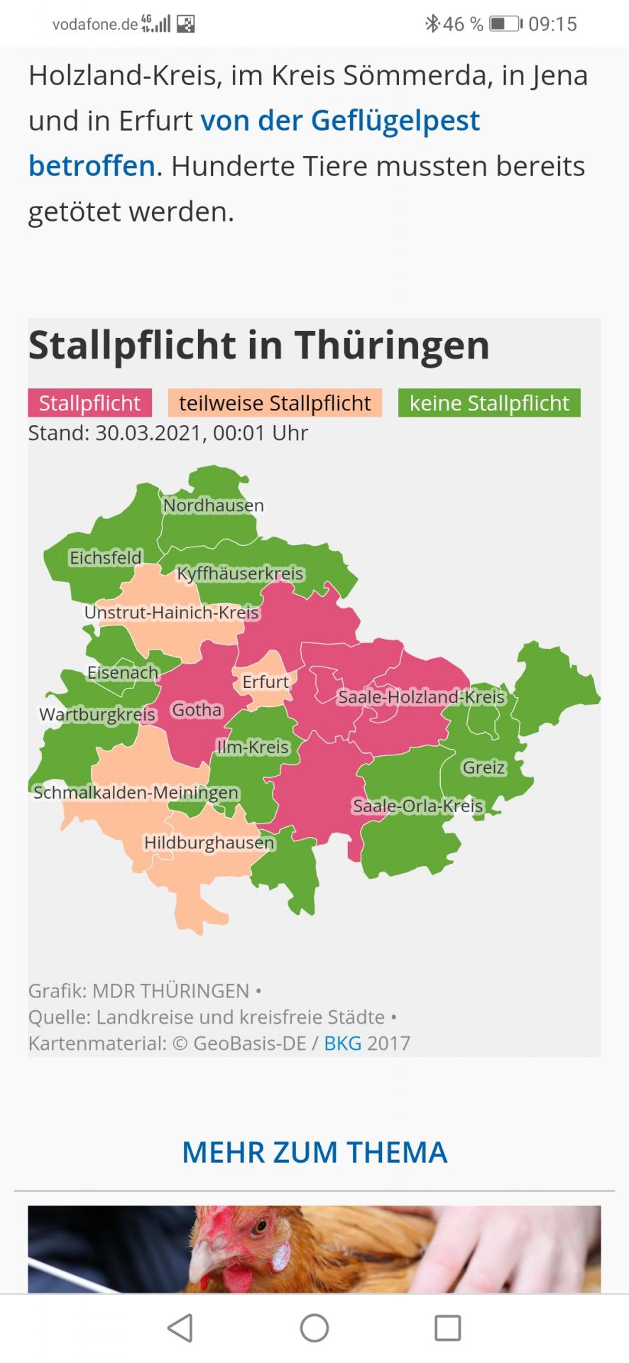 Gemeinde Ilmtal-Weinstraße - Achtung: Bekämpfung der Geflügelpest
