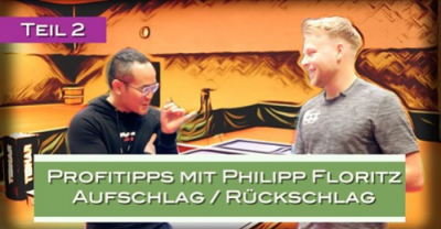 Tischtennis: Im zweiten Youtube-Video beschäftigt sich Philipp mit dem Aufschlag Rückschlag Spiel