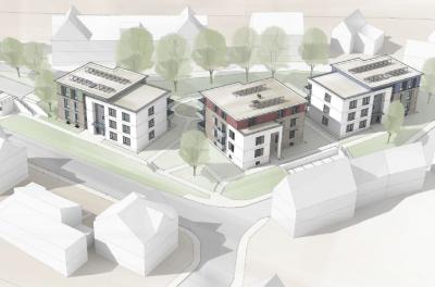 Meldung: Neubau von drei Mehrfamilienhäusern - GWG stellt Projekt vor