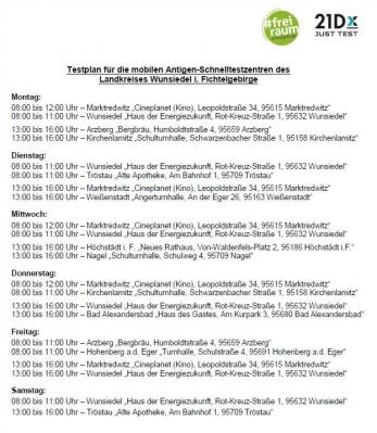 Vorschaubild der Meldung: Übersicht Schnellteststellen