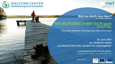 Online-Stammtisch für Zuzügler in der Seenplatte – Viel Wasser. Viel Grün. Viel Ruhe. Das ist Heimat. Das ist Waren.