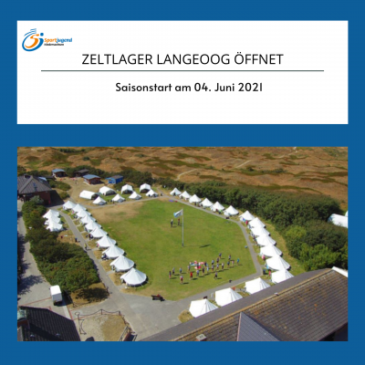 Foto zur Meldung: Sportjugend Niedersachsen: Zeltlager Langeoog öffnet am 04.06.21
