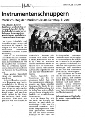 Instrumentenschnuppern (Bild vergr&ouml;&szlig;ern)