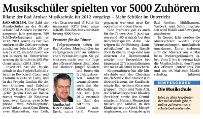 Musikschüler spielten vor 5000 Zuschauern (Bild vergr&ouml;&szlig;ern)