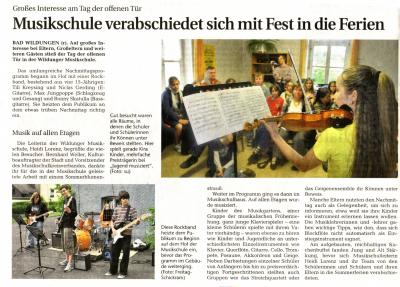 Musikschule verabschiedet sich mit Fest in die Ferien (Bild vergr&ouml;&szlig;ern)