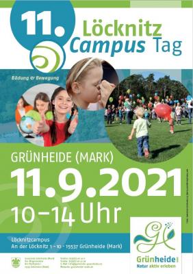 Plakat Campusfest am 11.09.2021, Foto: Gemeinde Grünheide (2), fotolia.com/Billionphotos.com
