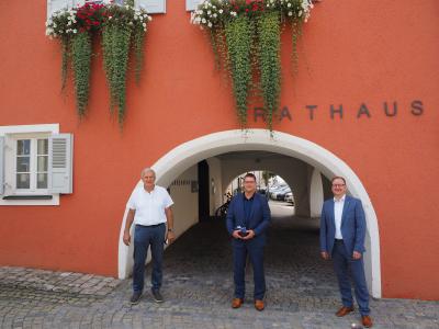 Antrittsbesuch der neuen Präsidenten von Rotary und Lions Club beim Bürgermeister