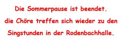 Vorschaubild der Meldung: Ende der Sommerpause