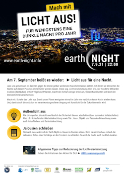 Vorschaubild zur Meldung: Earth night am 7. September auch in Kyritz