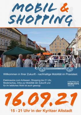 Vorschaubild zur Meldung: Mobil und Shopping am 16. September 2021 in Kyritz
