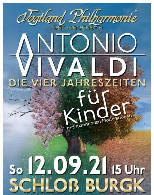Diesen Sonntag, 12. September 15 Uhr: "Kids meet Classic" Antonio Vivaldis "Die Vier Jahreszeiten" für Kinder mit der Vogtlandphilharmonie