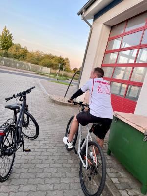 Feuerwehrdienstsport im Rahmen der Initiative "Stadtradeln"
