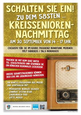 Pressemitteilung des Werra-Meißner-Kreises vom 24.09.2021: 58. Kreisseniorennachmittag im Radio (Bild vergrößern)