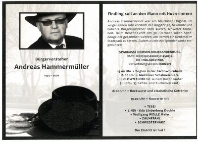 Benefiz-Veranstaltung für verstorbenen Bürgervorsteher Andreas Hammermüller