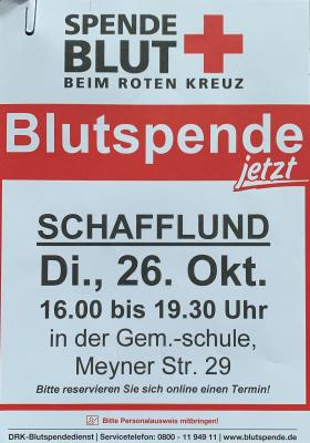 Foto zur Meldung: Blutspe-Termin in Schafflund