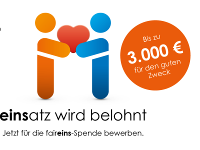 faireins-Spende für ehrenamtlichen Einsatz