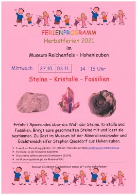 Meldung: Steine, Kristalle und Fossilien im Ferienprogramm