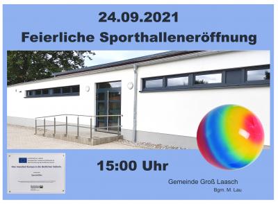 Foto zur Meldung: Gross Laasch - Eröffnung Sporthalle - Baugeschehen