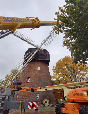 Update: Reparaturarbeiten an der Flohmühle Eschede (Bild vergrößern)