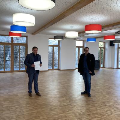 v.l.: Bürgermeister Andreas Eckl und LEADER-Manager Tobias Wittenzellner